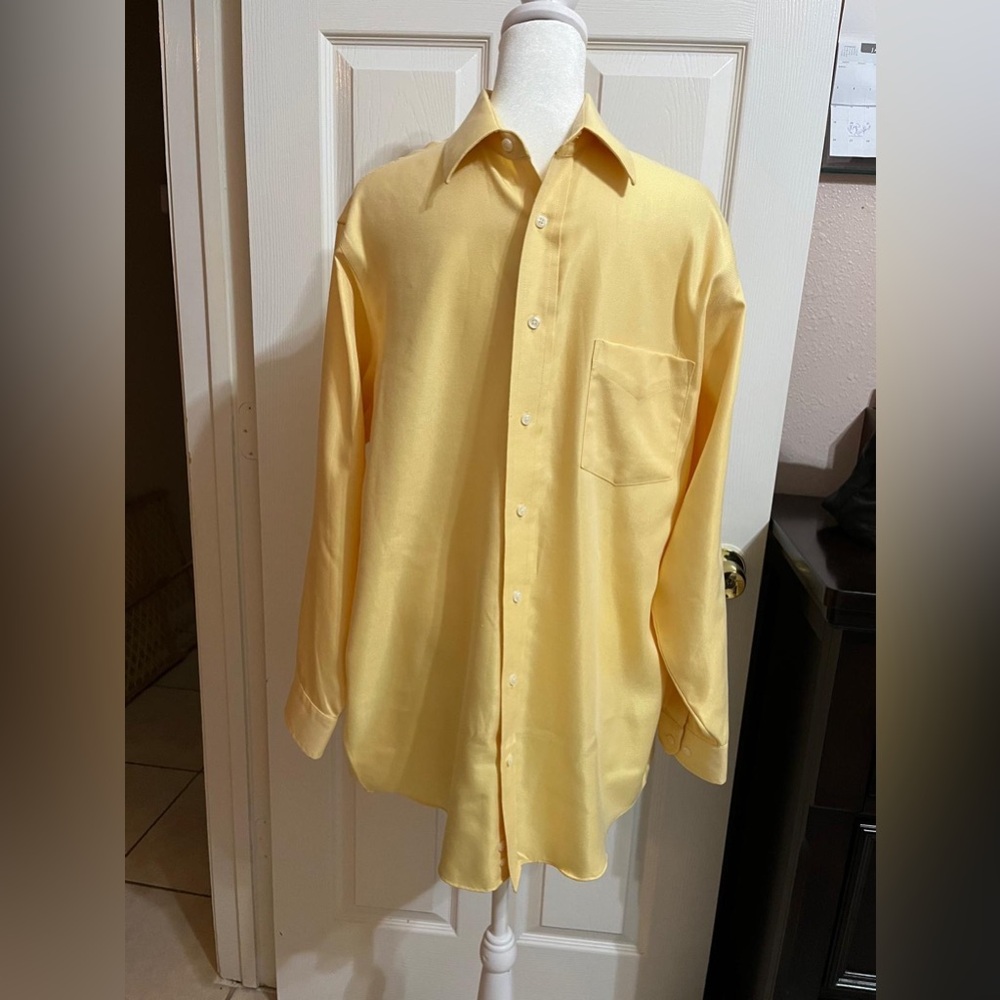 Stafford long sleeve yellow shirt for men (D)